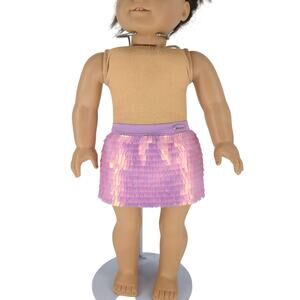 American Girl Pink Sequin Iridescent Reflective Mini Skirt of 18" Dolls - EUC